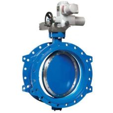 Затвор поворотний дисковий чавунний фланцевий з подвійним ексцентром  ДУ 600, РУ10 T.IS. з електроприводом AUMA SA 07.6